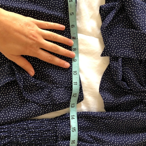 Gianni Bini GB blue and white Polka dot skirt and crop set - Picture 4 of 5